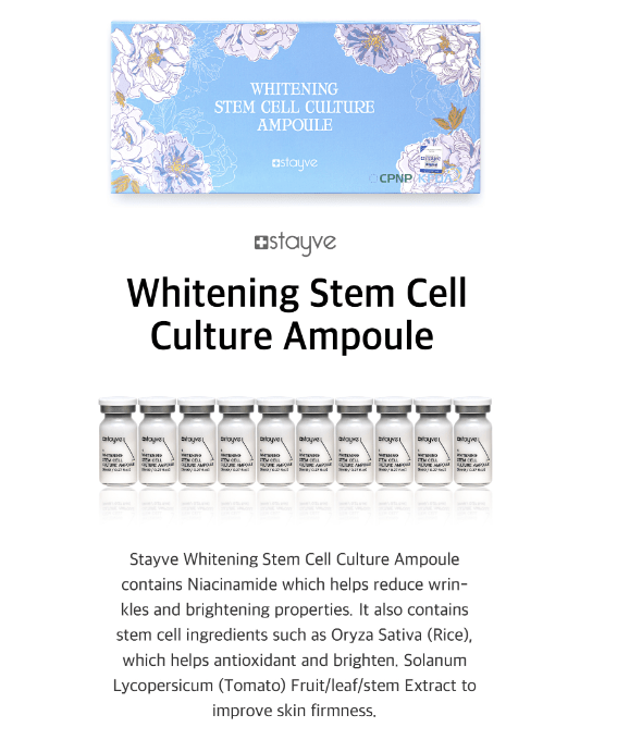 Stayve Whitening Stem Cell Culture Ampoule Kit